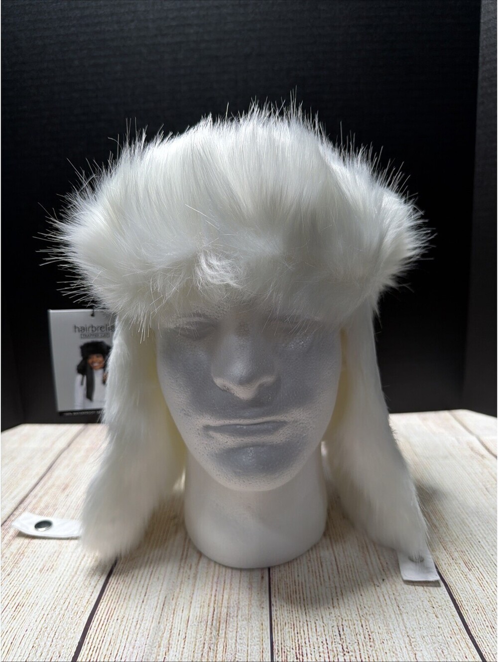Hairbrella White Trapper Cap Faux Fur